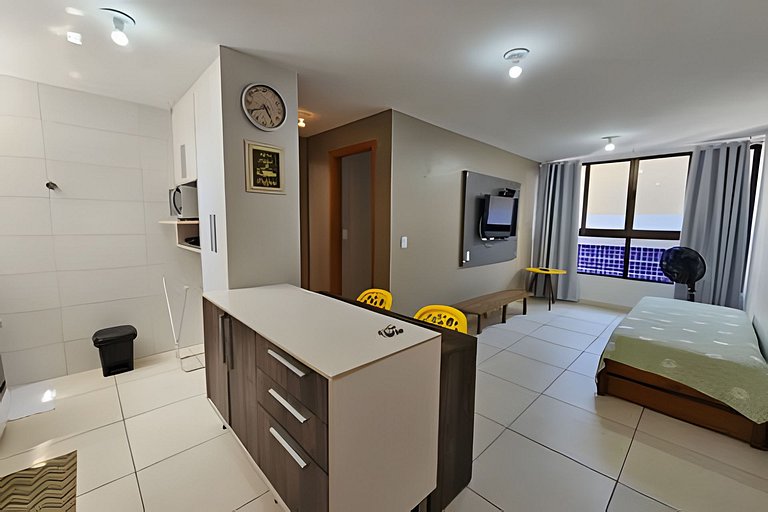 BIG 1 dorm com garagem FIXA, a 300m da PRAIA de Intermares