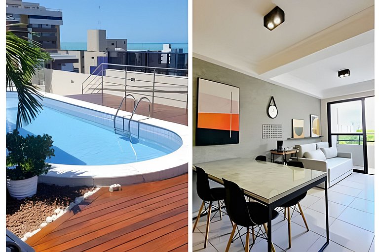 ESPETACULAR 1 dorm com piscina em Manaíra!