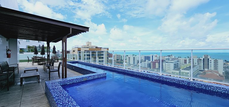 CABO BRANCO - 2 dorm, 5 pessoas, piscina, garagem!