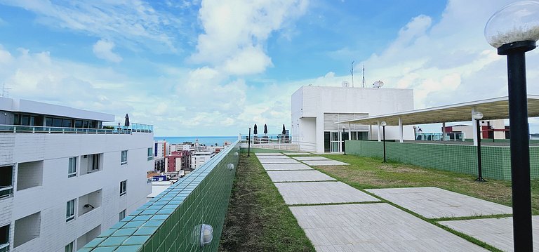 CABO BRANCO - 2 dorm, 5 pessoas, piscina, garagem!
