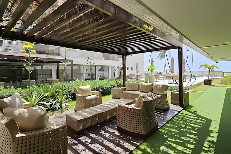 PÉ NA AREIA Raridade, Jardim Oceania com Piscina e garagem