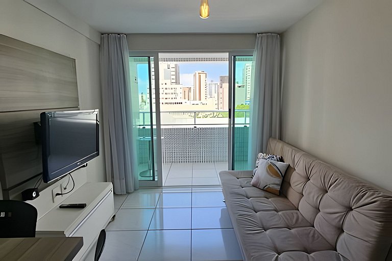 ACONCHEGANTE em Tambaú, piscina, garagem FIXA e completo!