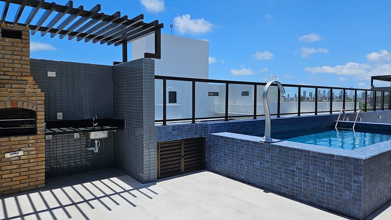 PERFEITO 1dorm, piscina, churrasqueria, Intermares
