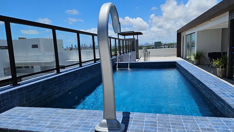 PERFEITO 1dorm, piscina, churrasqueria, Intermares