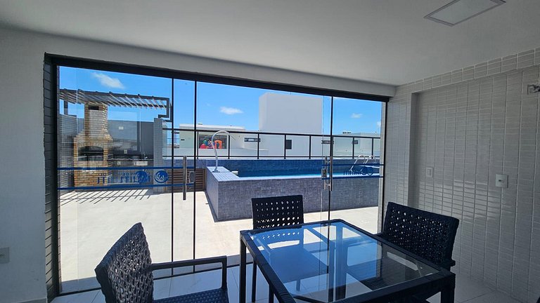 PERFEITO 1dorm, piscina, churrasqueria, Intermares
