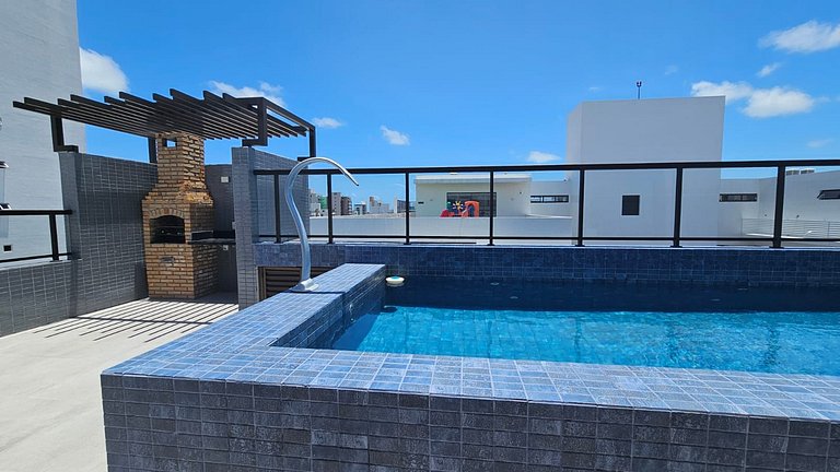 PERFEITO 1dorm, piscina, churrasqueria, Intermares
