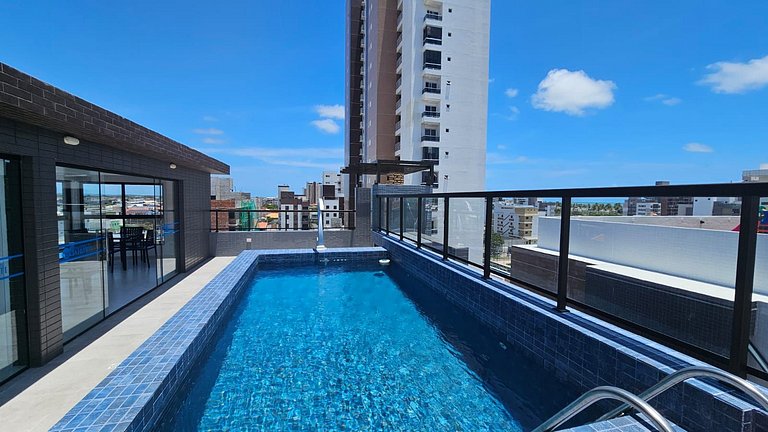 PERFEITO 1dorm, piscina, churrasqueria, Intermares