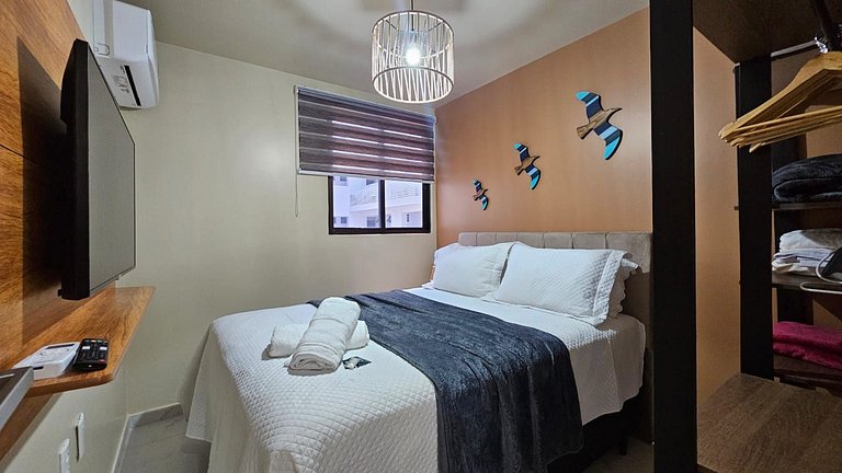 PERFEITO 1dorm, piscina, churrasqueria, Intermares