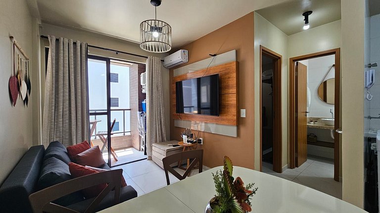 PERFEITO 1dorm, piscina, churrasqueria, Intermares