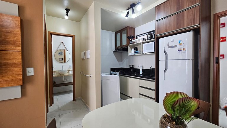PERFEITO 1dorm, piscina, churrasqueria, Intermares