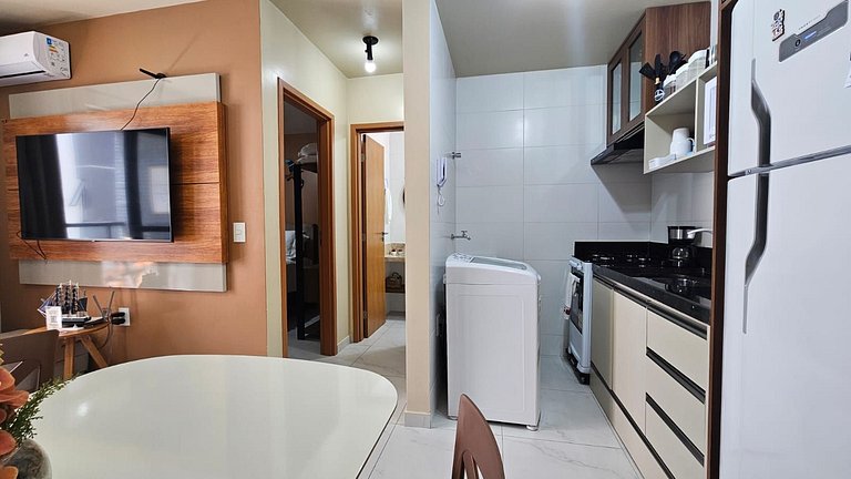 PERFEITO 1dorm, piscina, churrasqueria, Intermares