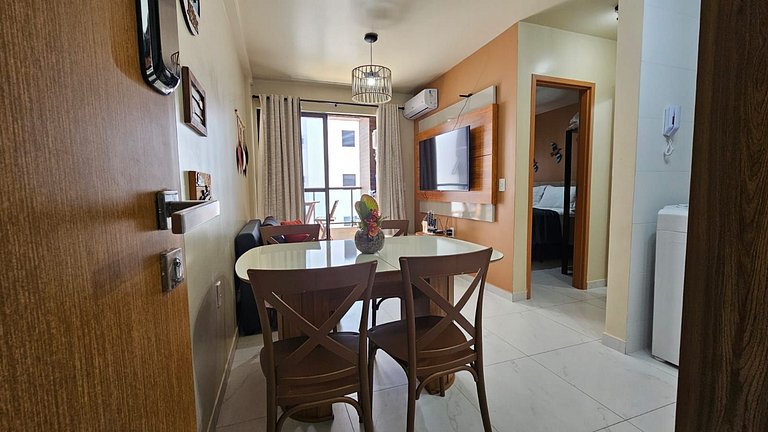 PERFEITO 1dorm, piscina, churrasqueria, Intermares