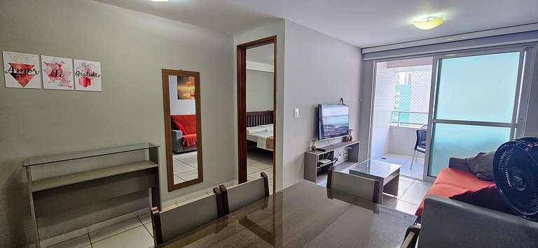 CABO BRANCO - 2 dorm, 5 pessoas, piscina, garagem!