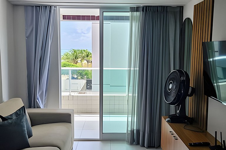 Vista Mar Bessa, 100m da orla, 1 dorm. e garagem