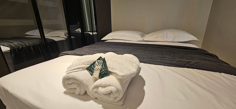 Belo apê 2Q c/ piscina a 200m do mar - Intermares