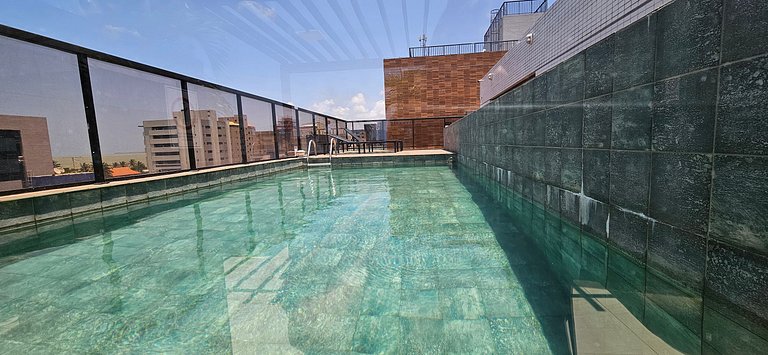 Belo apê 2Q c/ piscina a 200m do mar - Intermares