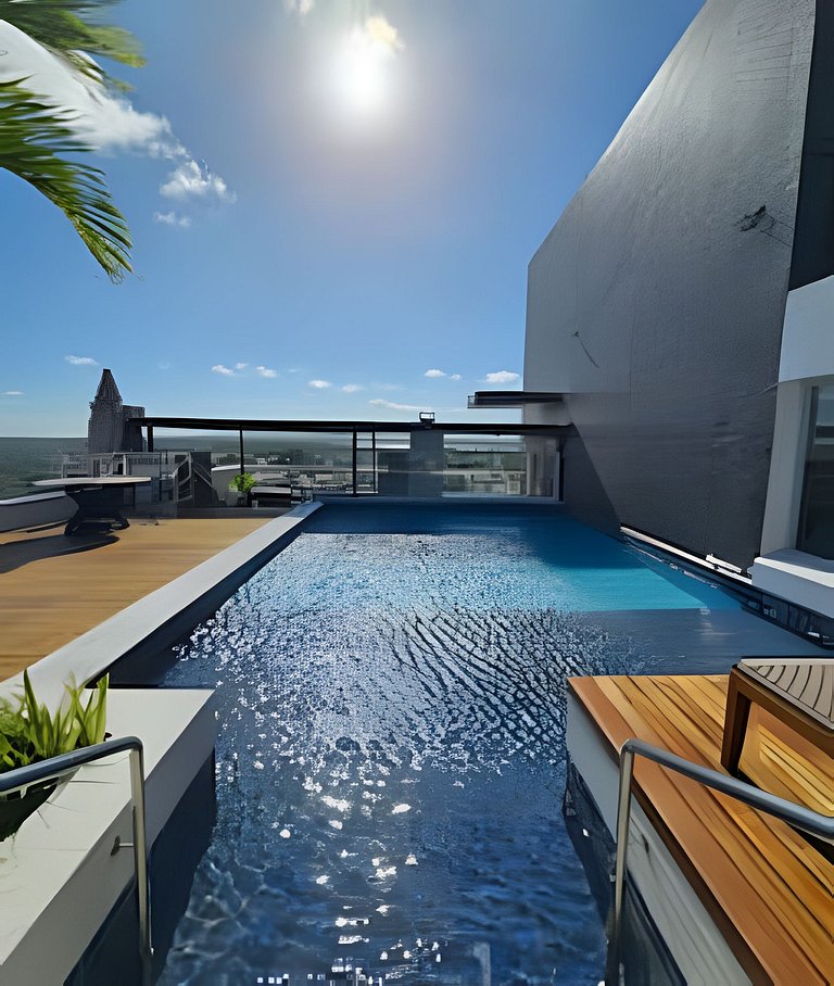 Divino 2 Quartos com Piscina e Vista Incrível