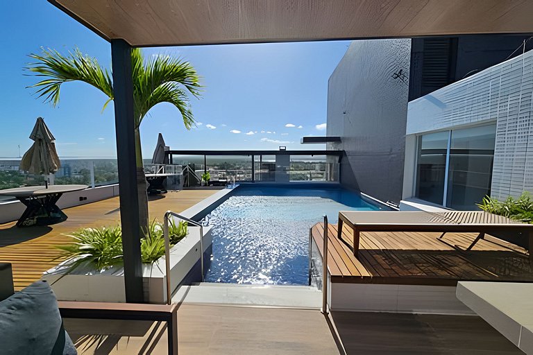 Divino 2 Quartos com Piscina e Vista Incrível