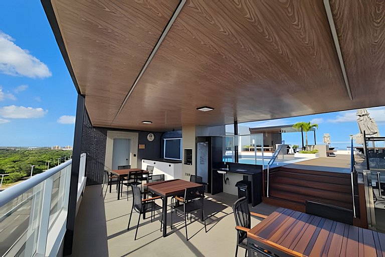 Divino 2 Quartos com Piscina e Vista Incrível