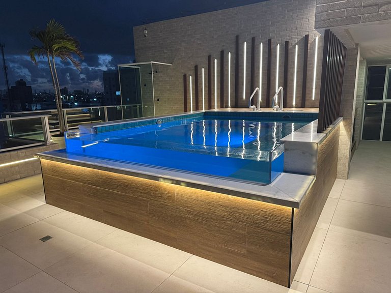 Vista Mar Bessa, quarteirão na areia, piscina