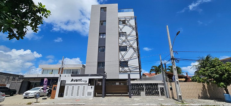 Intermares: flat NOVO p/3, garagem e PISCINA