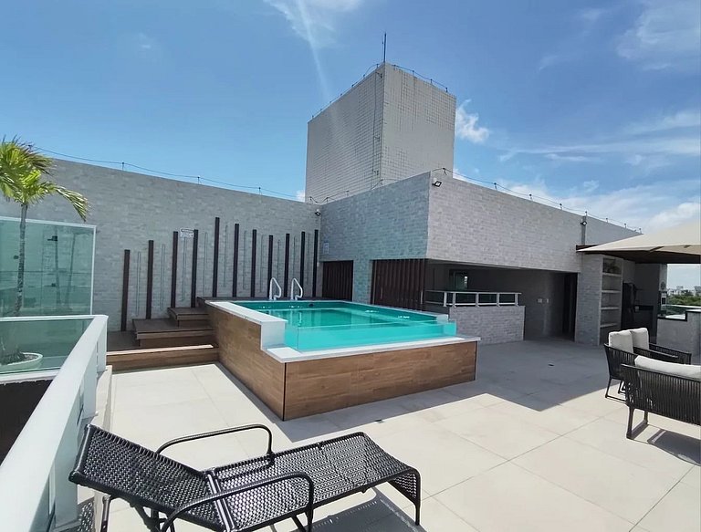 BESSA VISTA MAR, quarteirão na areia e piscina