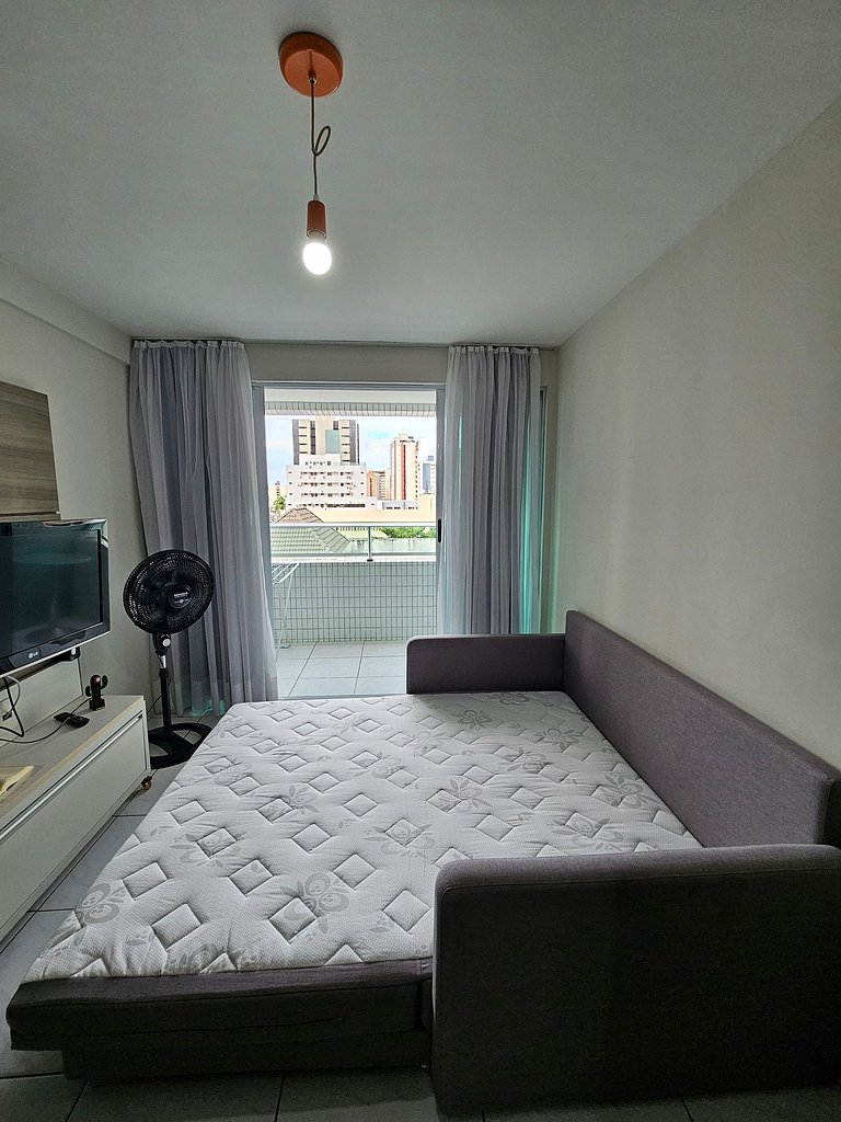 ACONCHEGANTE em Tambaú, piscina, garagem FIXA e completo!
